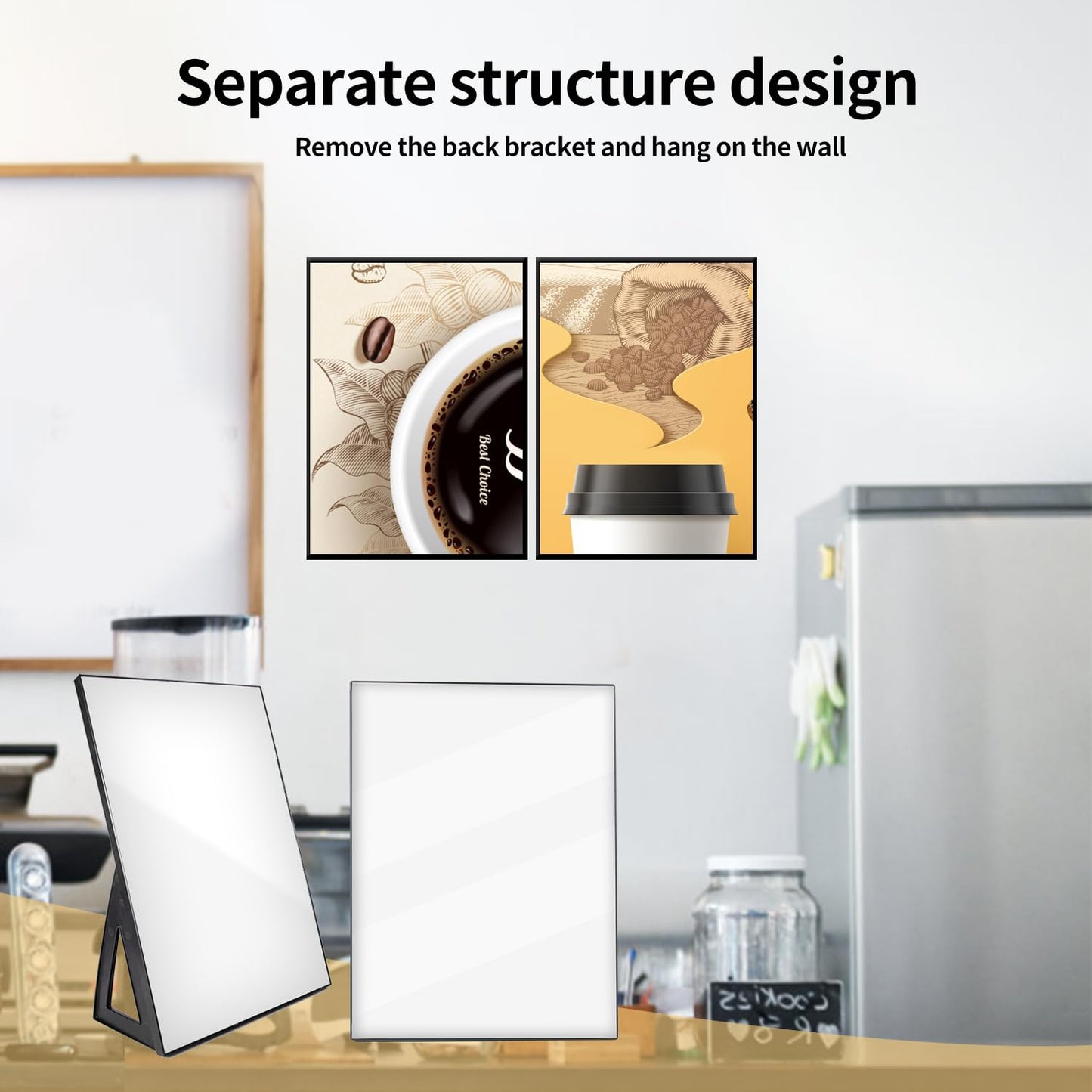 A4 Stand, Acrylic Stands A4 for Table Numbers Wedding, Poster, Flyer, Menu, Brochure Holder A4 Both in Horizontal and Vertical Direction