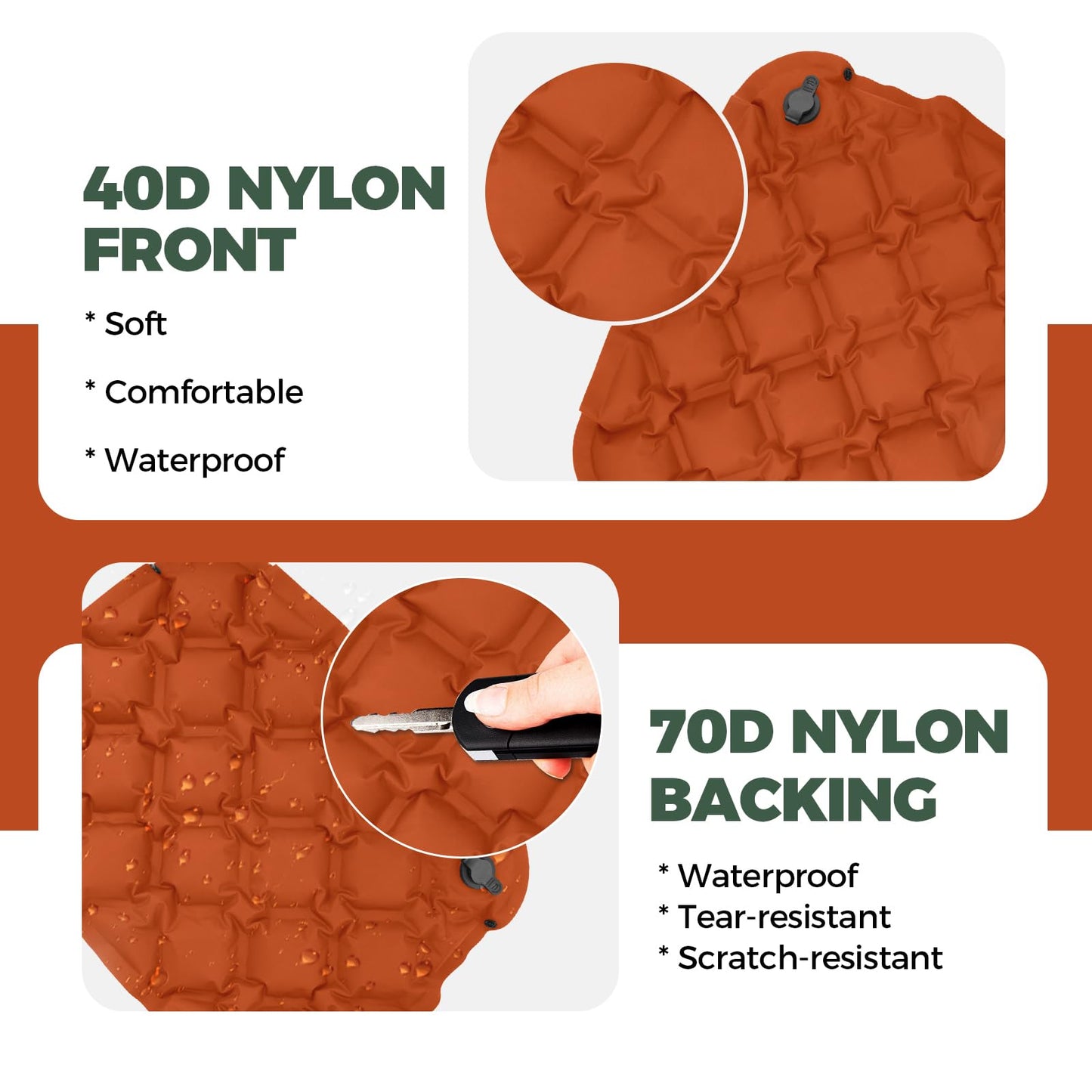 Guangcailun Inflatable Seat Cushion Sit Mat Portable Travel Seat Cushion
