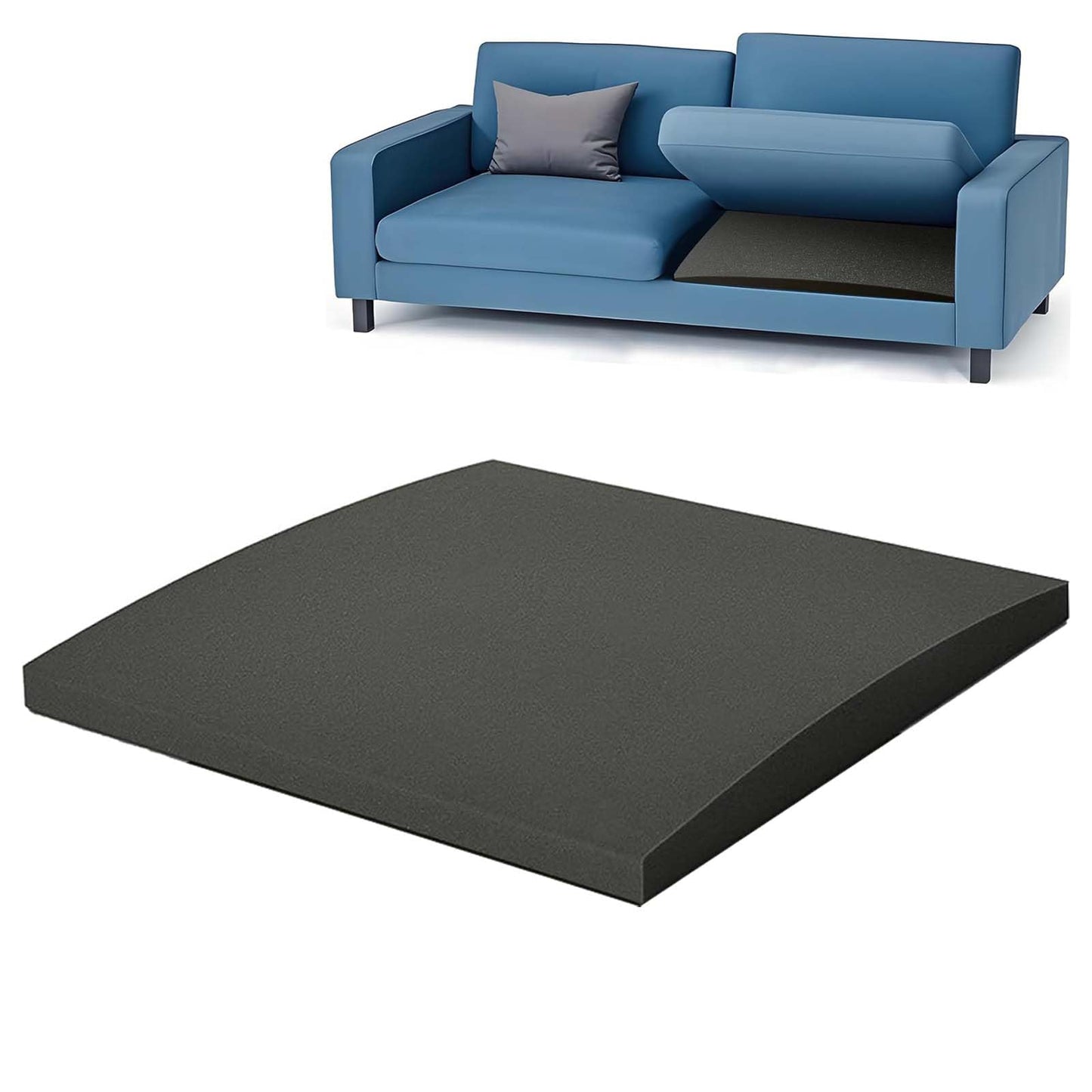 ZYNERY 1 Pcs Sofa Cushion Support, 55 x 55cm High-Density Foam Couch Saver Pad for Sagging Seat Curve Furniture Seat Under Cushion Sag Repair