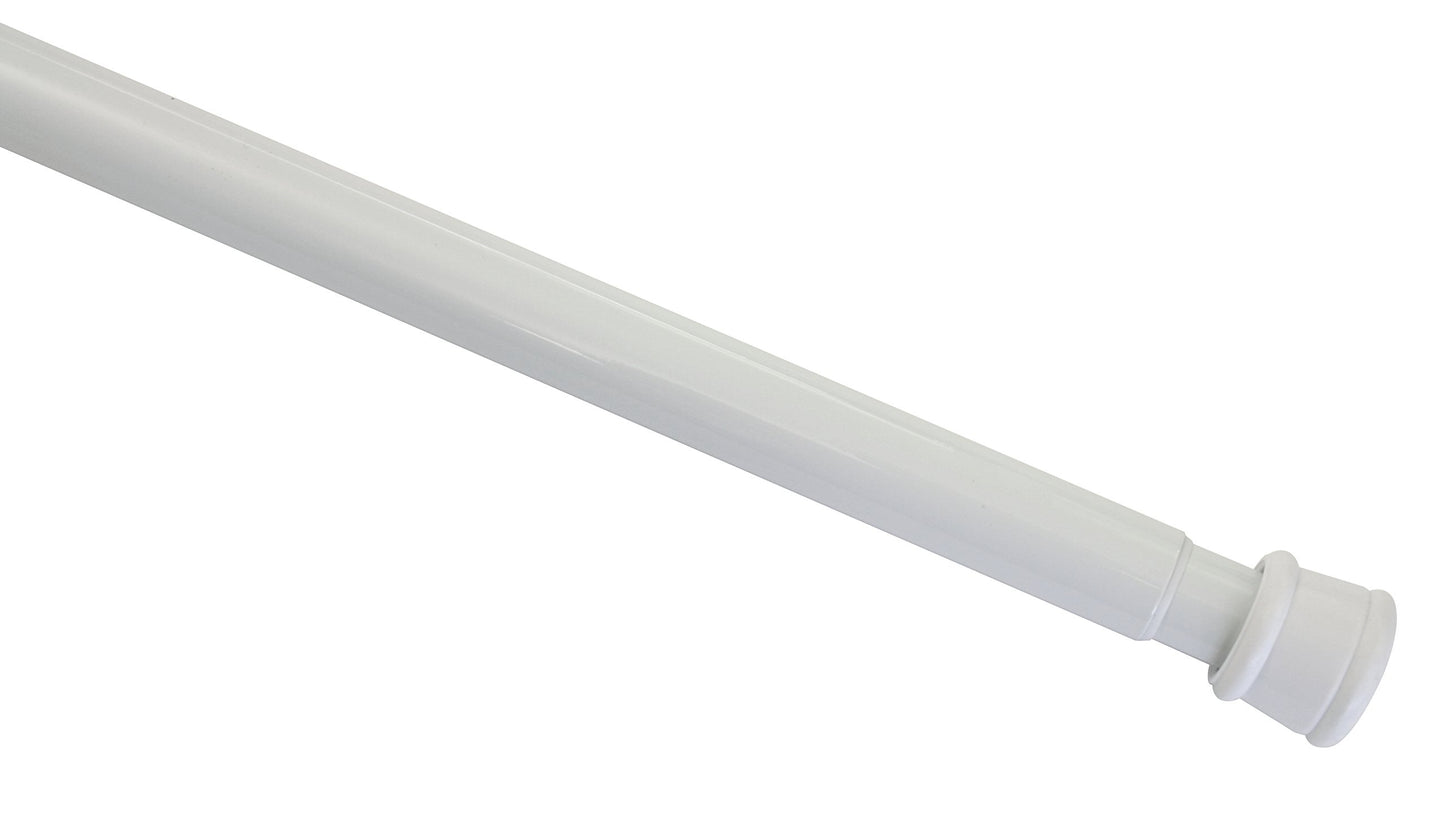 GARDINIA Metal curtain rod, Extendable, Mounting without screws or drills, Diameter 23/26 mm, Length 60-100 cm cm, White, Steel