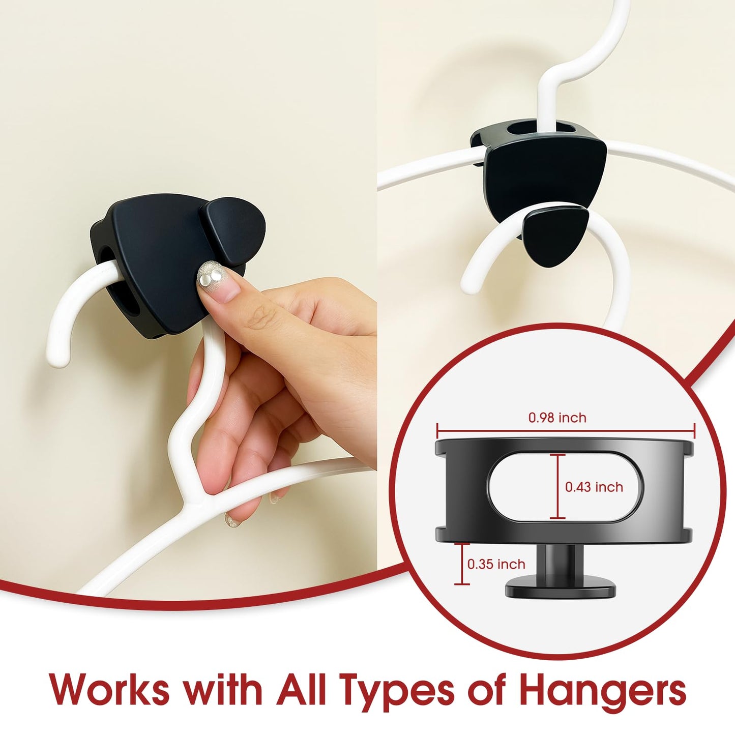 Latoxcaa Hangers Space Saving 30Pcs, Upgrade 40Lb(Max) Heavy Duty Hanger Hooks Space Saver, Space Saving Hangers for Clothes Hanger Connector Hooks