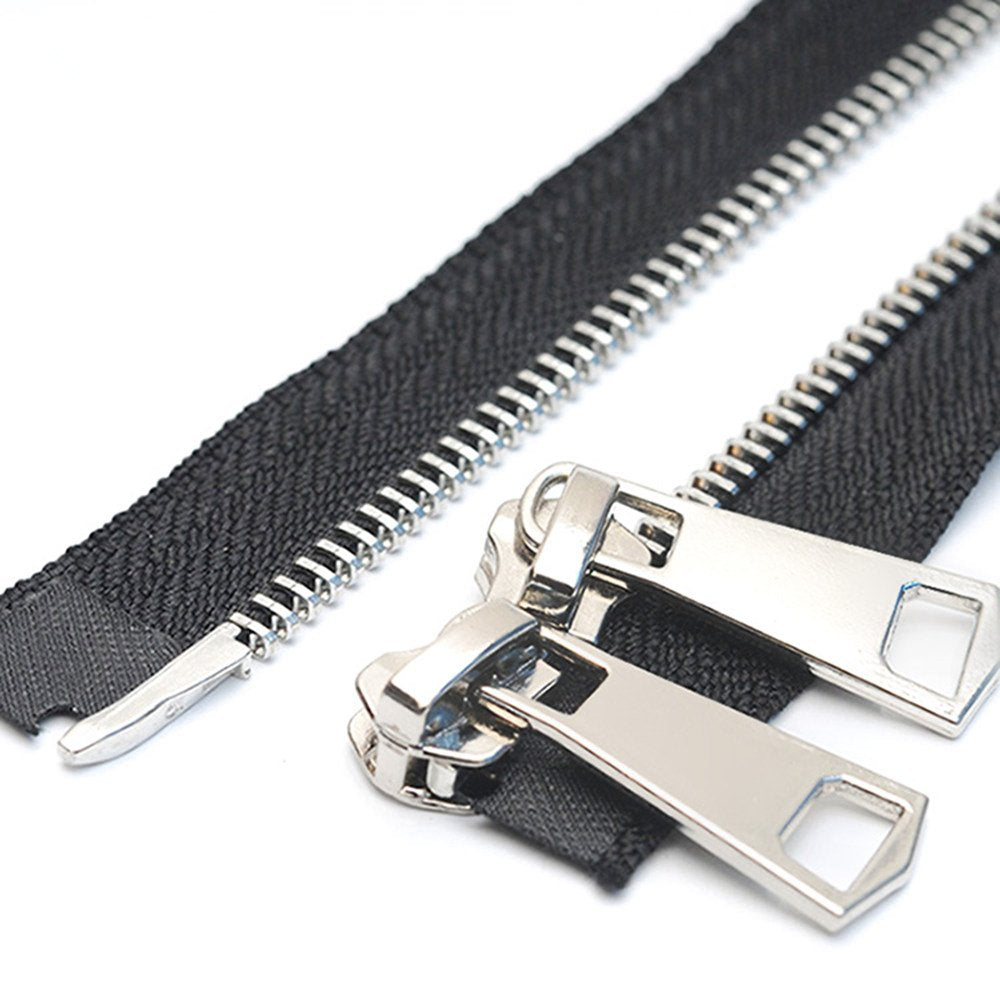 ByaHoGa 68 cm #5 Metal Zip 2 Way Separable Silver (TW)