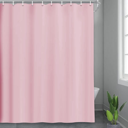 chongning Solid Colour Shower Curtain Mildew Resistant and Water Repellent, Made of PEVA 180 x 180cm for Wet Rooms, Shower, Bath Pink
