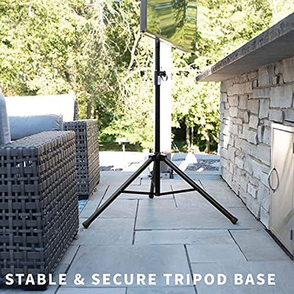 VIVO Black Tripod LCD LED Flat Screen TV Display Floor Stand, Portable Height Adjustable Mount