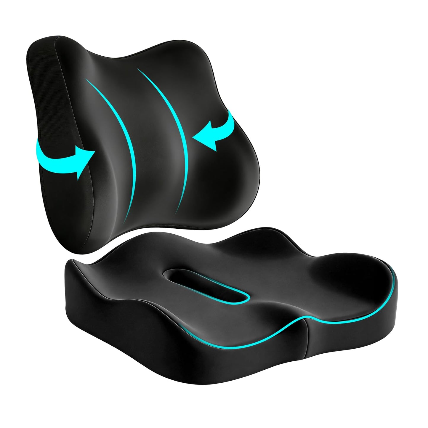 FALSKT Memory Foam Seat Cushion & Lumbar Support Cushion for Office Chair
