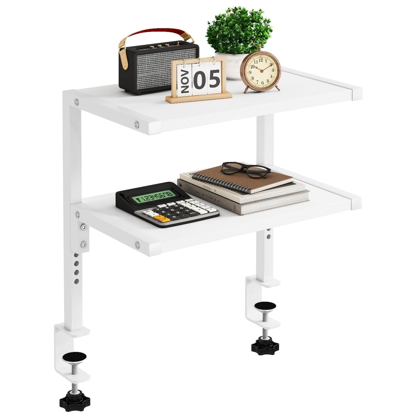 IBUYKE Clamp on Desk Organizer Shelf,Desk Extender Shelves TMZ007W