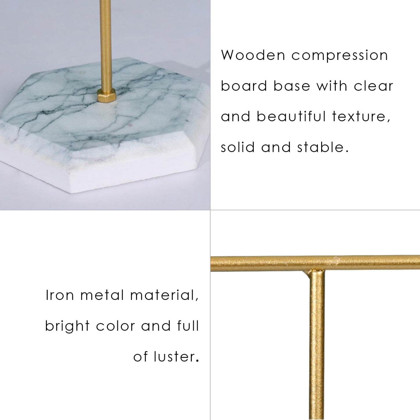 DUINIU 1 Piece Metal Jewelry Stand, Jewelry Storage Rack, T-Shaped Necklace Display Stand, Jewelry Hanging Organizer, Suitable for Necklaces