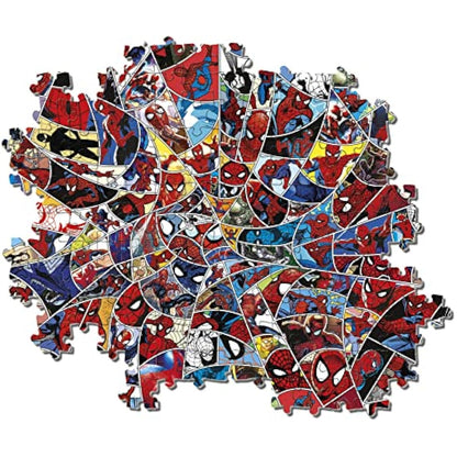 Clementoni - 39657 - Impossible Marvel Spiderman - Jigsaw Puzzle 1000 Pieces, Made In Italy, Jigsaw Puzzle For Adults
