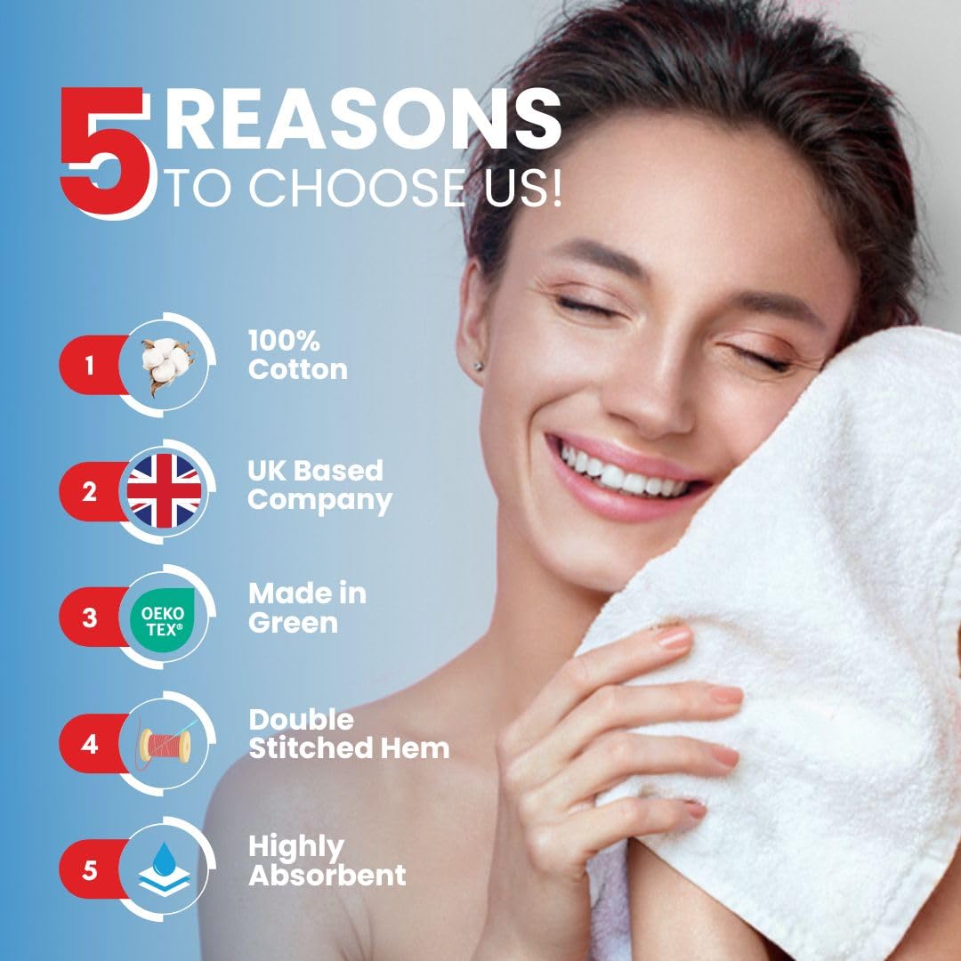 Infinitee Xclusives 100% Cotton Luxury Wash Cloths for Showering - 12 Pack