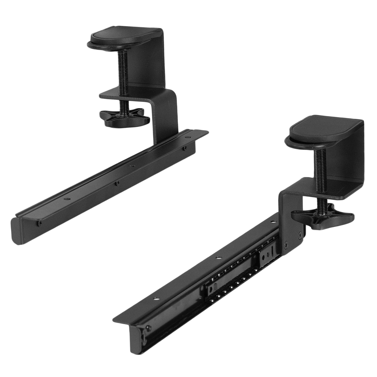 VIVO Clamp and 12 inch Rail Set for DIY Custom Wooden Keyboard Trays (Tray Not Included)