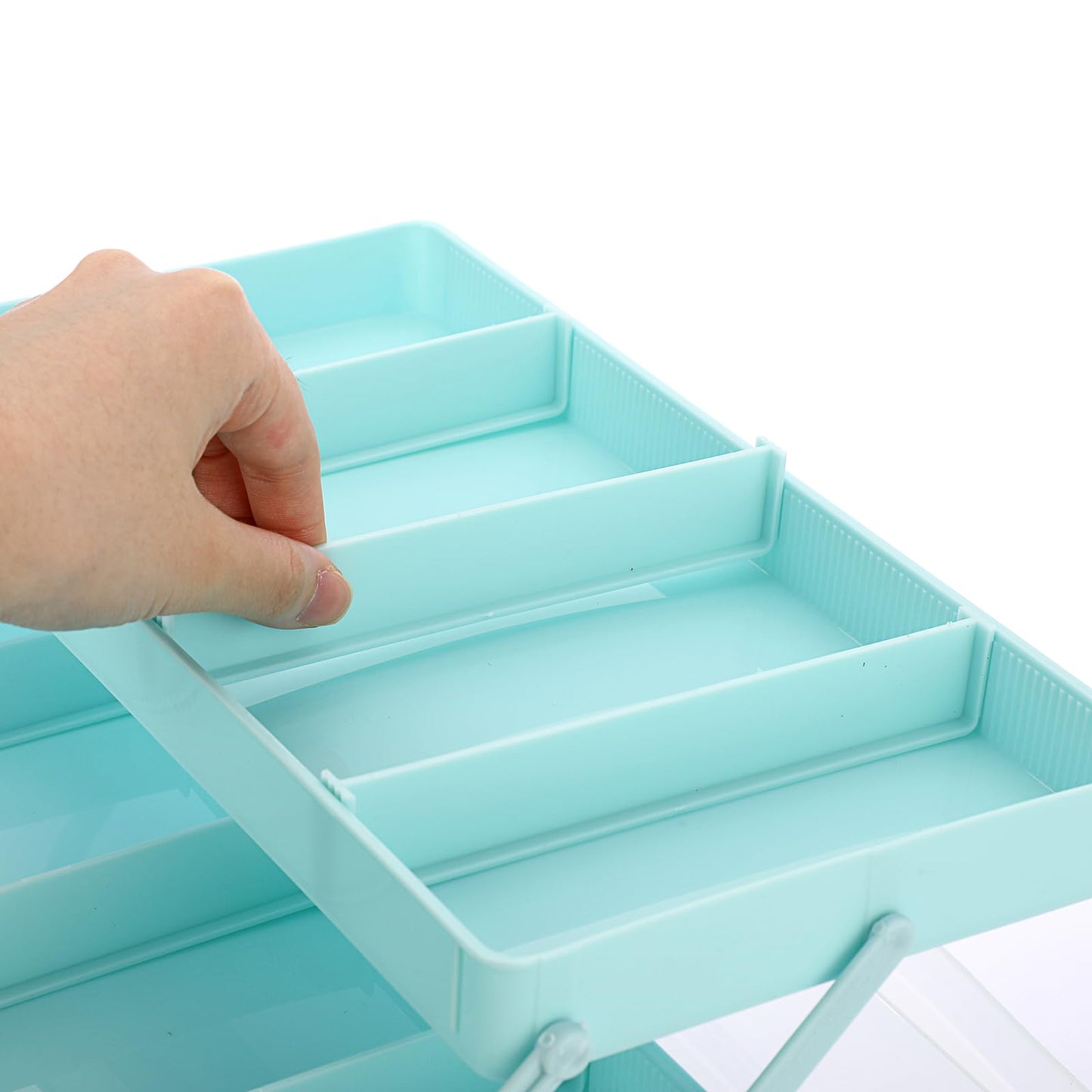 IGNPION 3 Tiers Craft Stackable Storage Box,Plastic Tool Dividing Organiser