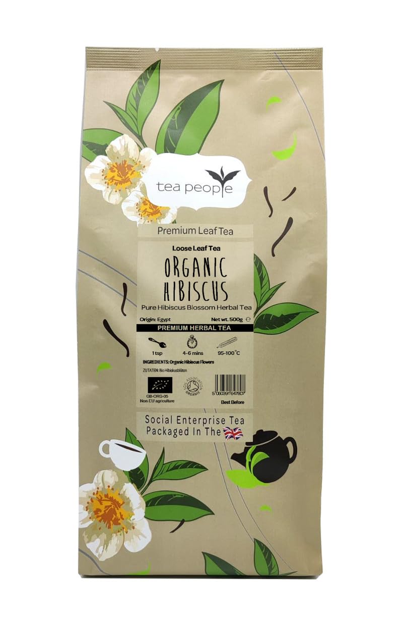 Tea People Organic Hibiscus, 500 g Loose Tea in Small Catering Pack