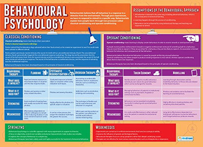 Daydream Education Psychological Approaches Classroom Posters - Set of 5 - EXTRA LARGE - A1 (850mm x 594mm) - Gloss Paper - Psychology Secondary School Wall Charts