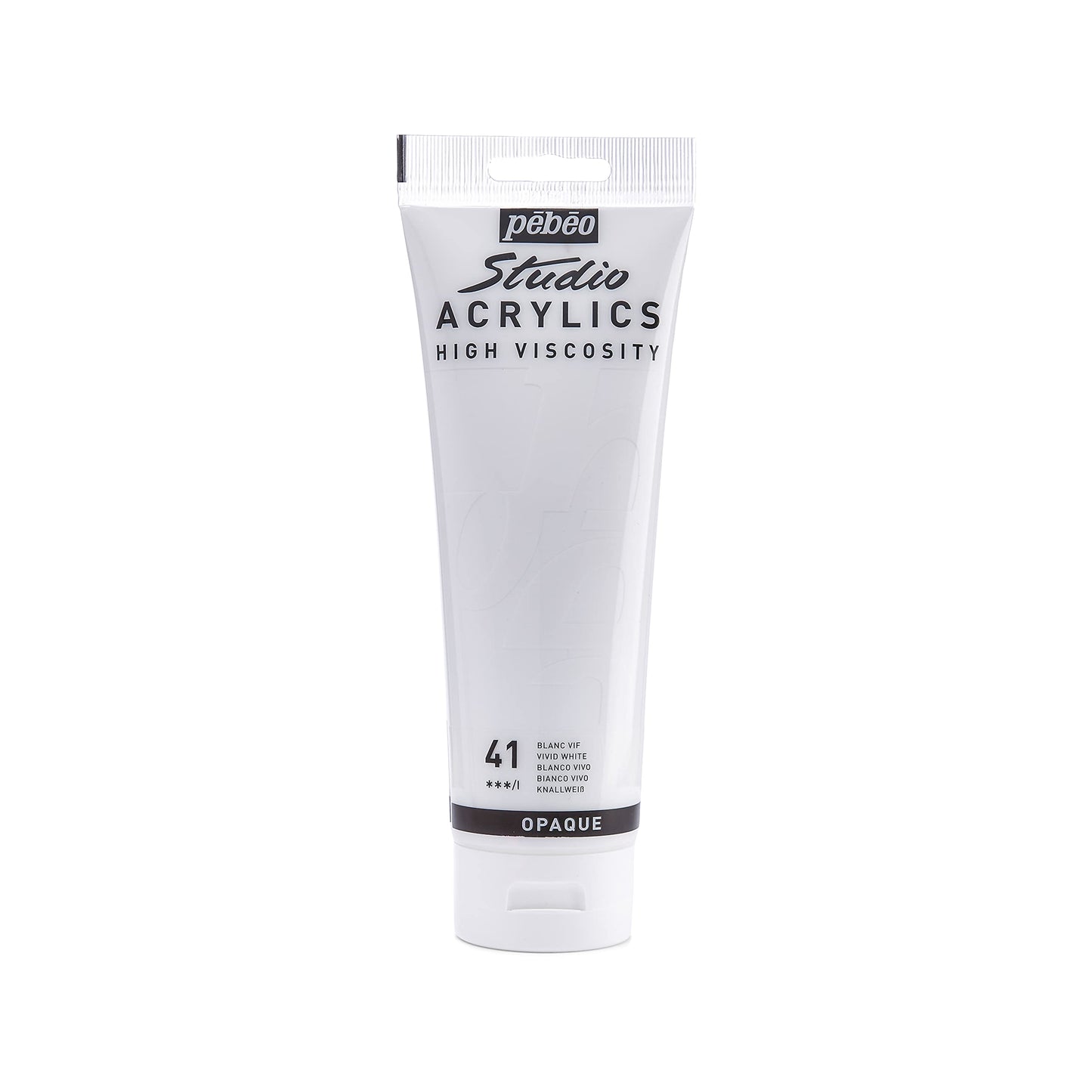 PEBEO 169041 Studio 250ml Acrylic Paint-Vivid White