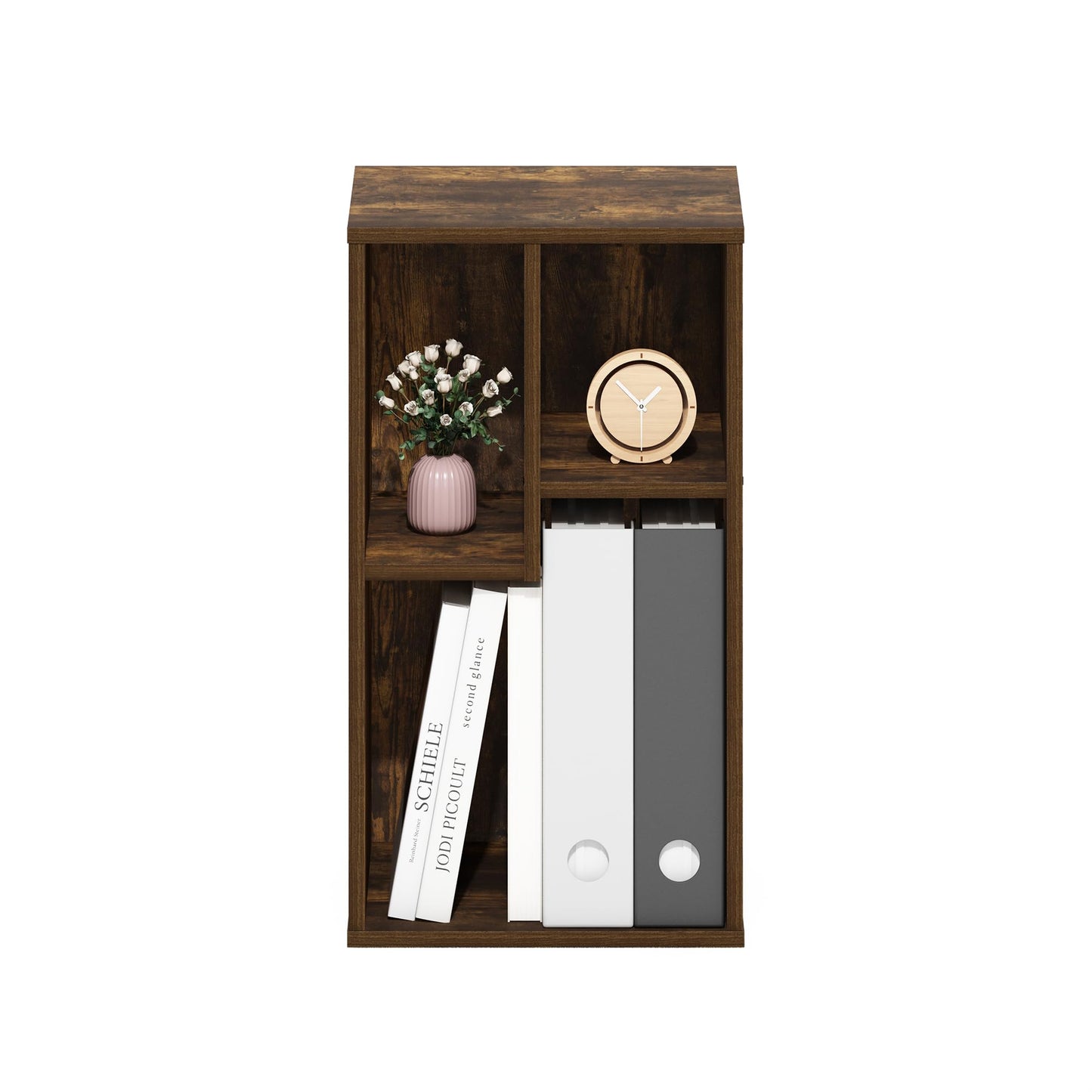 Furinno DALY Book Shelf, 3-Cube Bookshelf, Cube Storage Organizer Bookcase with Irregular Compartments, 23.9 x 29.7 x 54.1 cm, for Living Room