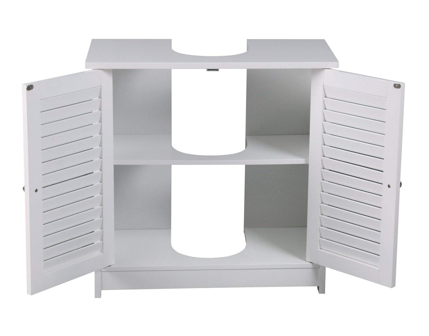 Aspect BR108 OSLO BATHROOM STORAGE UNDER SINK CABINET-WHITE, Engineered Wood, 60x30x60cm