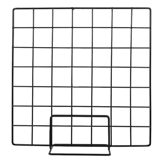 ABOOFAN Desktop Grid Photo Display Metal Wire Notice Board Grid Panel Picture Display Portable Memo Board for Tabletop Wall