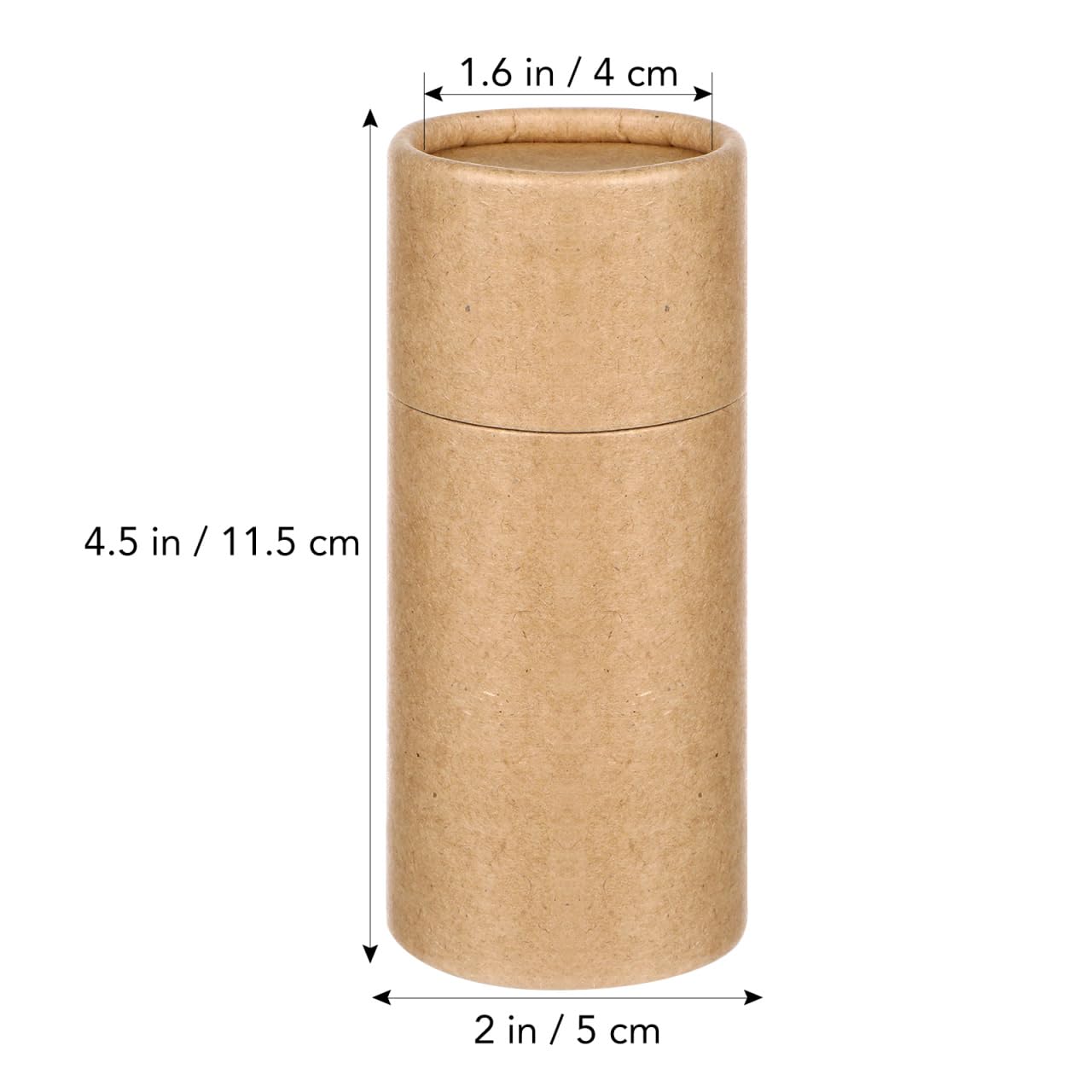 HEALLILY 10Pcs Kraft Paperboard Tubes, Paper Essential Oil Bottle Storage Boxes With Lid, Cylinder Packaging Box for Cosmetic Tea Small 50ml