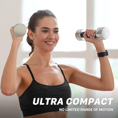 Steel Dumbbells 2.5kg Pair (1.5kg/2kg/2.5kg) Ultracompact Adjustable Chrome Dumbbell Set Women with Foam Handles Home Gym Workout (2?2.5kg)