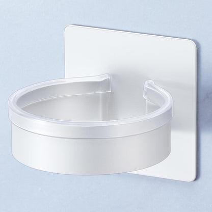 YYBO Hair Dryer Holder Wall Mount, Hairdryer Holder Station for Hair Dryer Storage, Adhesive Hairdryer Stand Rack for Dressing Table Bathroom White