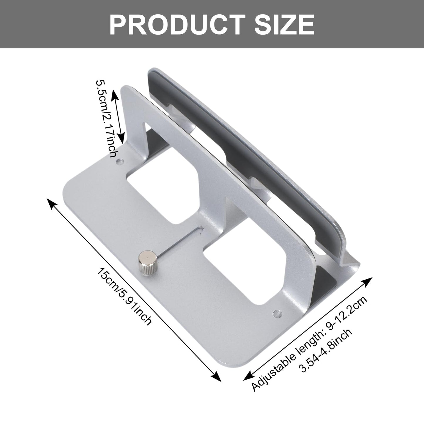 Vertical Laptop Stand, Adjustable Laptop Holder Dock, Notebook Desktop Stand, Space Saving Upright Laptop Holder with Thermal Base