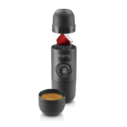 WACACO Minipresso NS, Portable Espresso Machine, Compatible with *Nespresso* CAPSULES and compatibles, Small Travel Coffee Maker, Manually Operated
