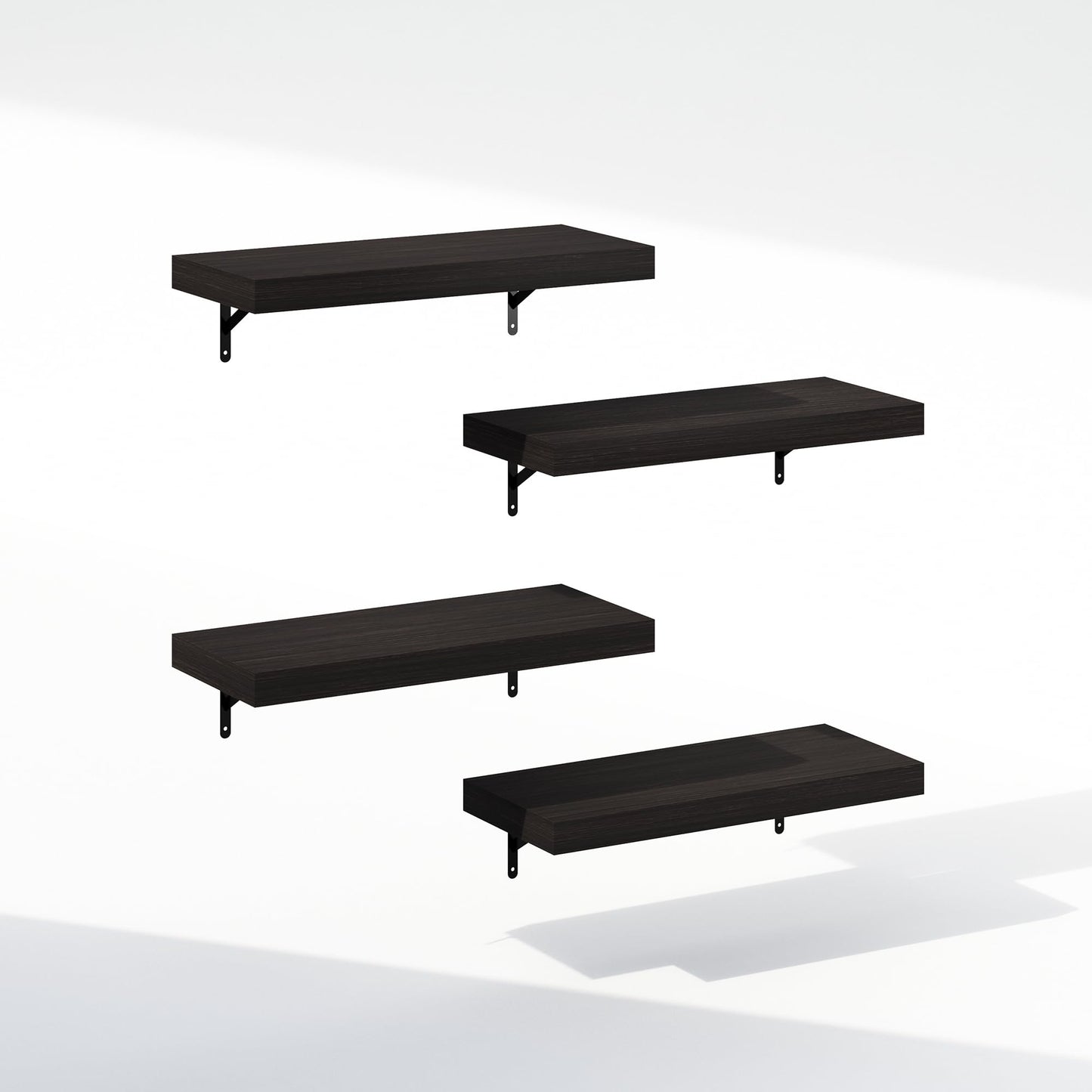 Furinno TANNA Floating Shelves for Wall Set of 4, 55.9cm Bathroom Wall Shelf, Wall Mounted Shelf, for Bathroom Organizers and Storage, Living Room