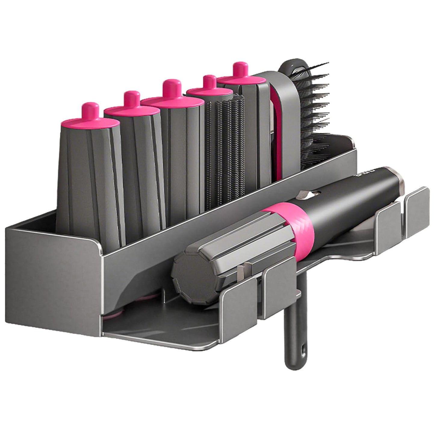 Hair Dryer Holder Wall Without Drilling, Wall Mount Holder for 7 in 1 Styler Curling Iron Accessories, Straightener Holder, Wall Mount Holder