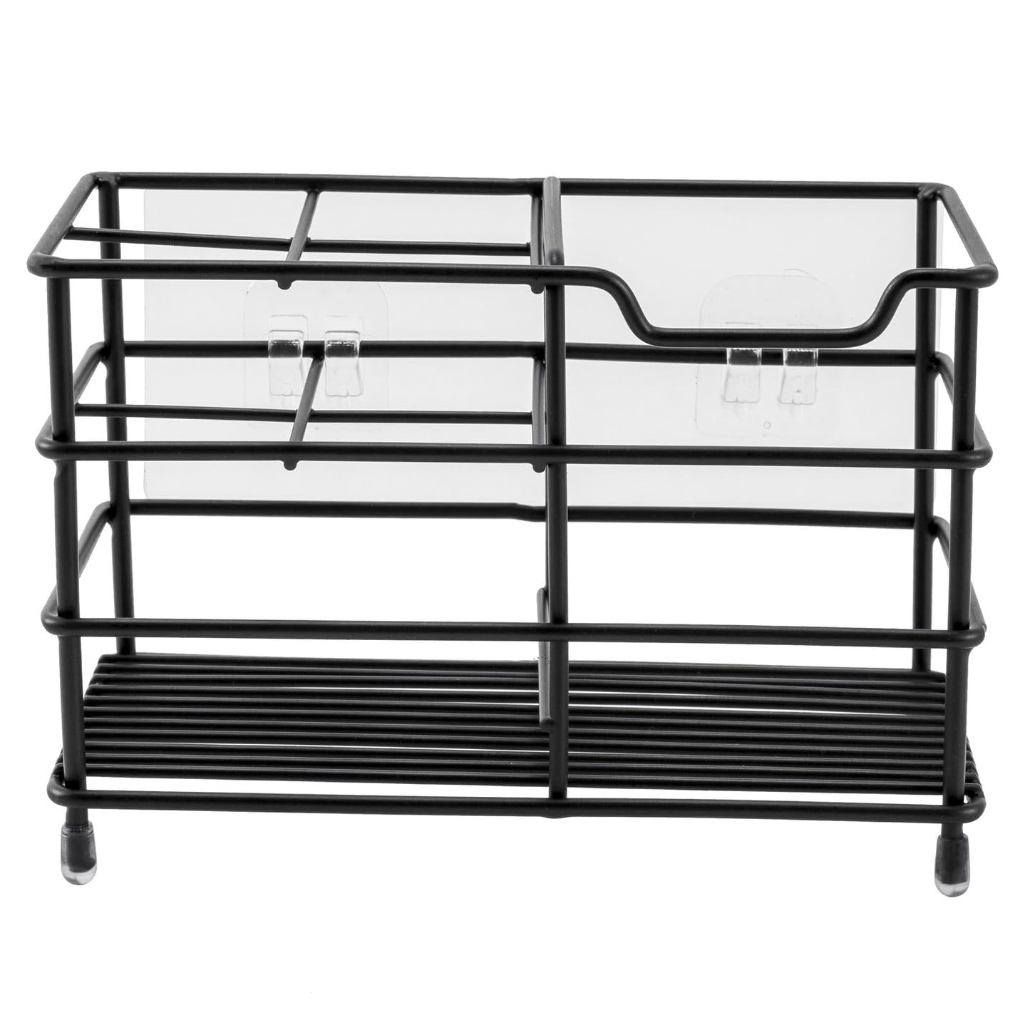Electric toothbrush holder, stainless steel bathroom storage rack, drain storage rack (Black)