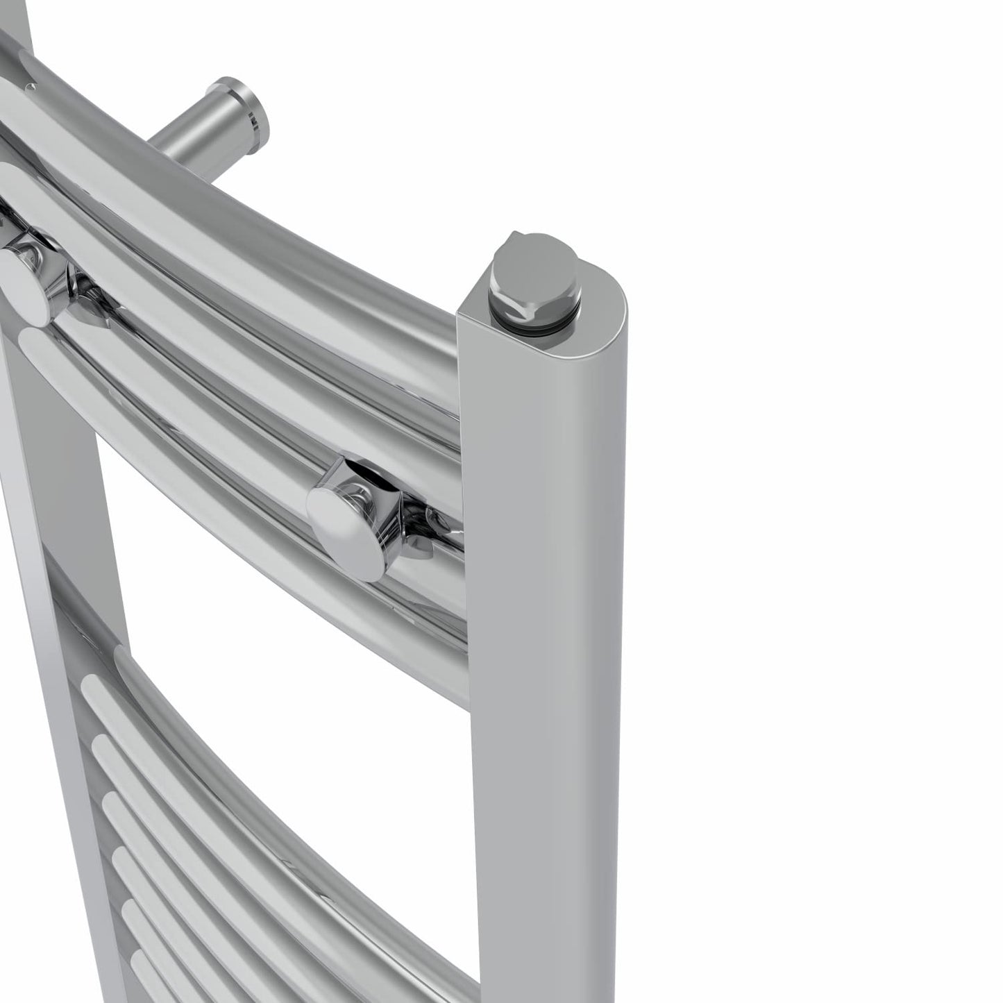 Warmehaus Curved Heated Towel Rail Radiator Ladder Chrome 1600x300mm