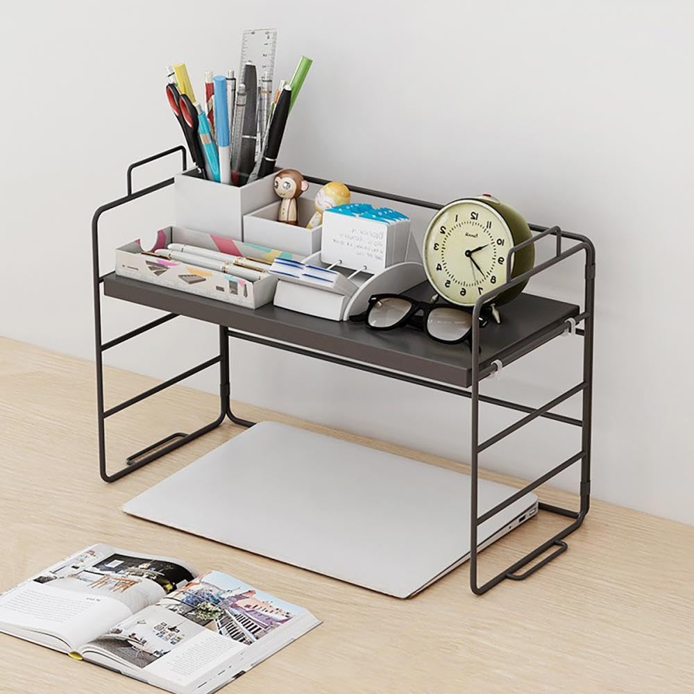 Gelory Desk Shelf Organiser Desktop Bookcase Storage for Home Office