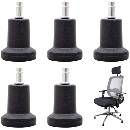 Xrten 5 Pcs Office Chair Gliders, Bell Glides Replacement Office Chair Wheels Stopper Swivel Caster, Plastic Feet Replacements for Castor