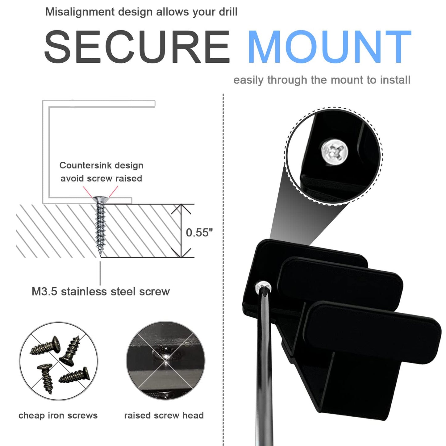 IFCASE 2 Tier Under Desk Laptop Mount, Double Decker Metal Under Desk Shelf Holder for Laptop, MacBook Pro, Keyboard with Anti-Scratch Silicone