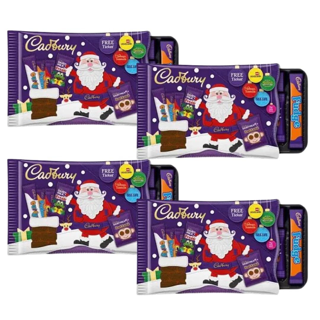 Amamitrade Thank you Sticker Made For 4X Cadbury Kids Dairy Milk Selection Pack 78g - Christmas Chocolate For Kids Bulk - Xmas Stocking Fillers