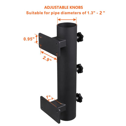VANROUG Heavy Duty Parasol Holder Patio Umbrella Stand Mount Umbrella Stand Bench Buddy Umbrella Holder Fixed Clip Umbrella Clamp for