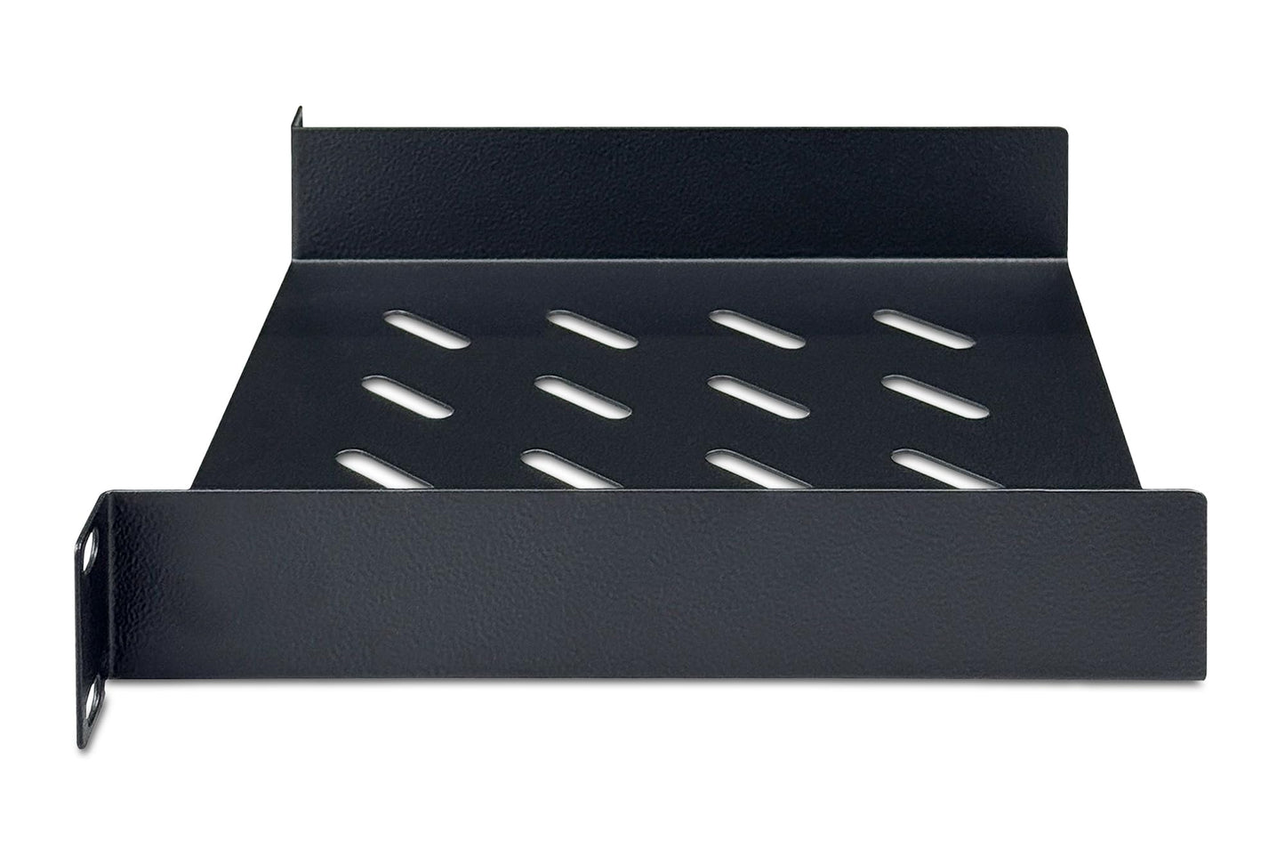 DIGITUS shelf - 1U - 10-inch (254 mm) - For network cabinet - 200 mm deep - Perforated steel sheet - Black (Pack of 2)