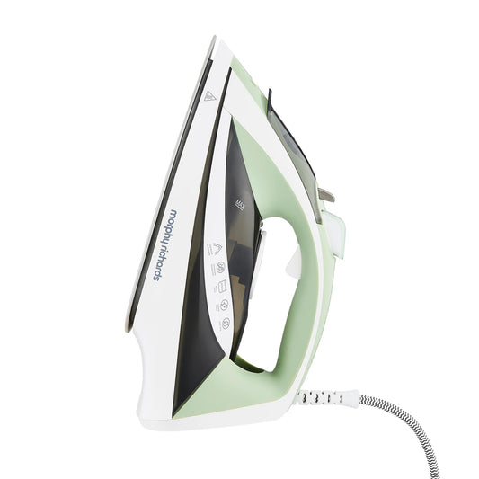 Morphy Richards Steamflow Turbo Steam Iron, Non Stick Ceramic Soleplate, 35g Output, Temperature Controls, Anti-Scale and Drip, 450ml Water Tank, 2.5M
