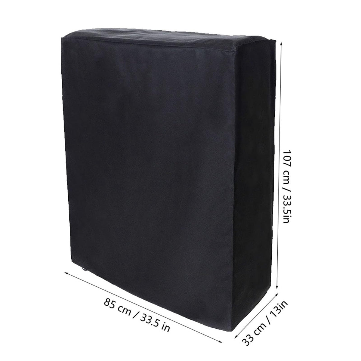 SEAFRONT Folding Bed Storage Cover Black Waterproof Dustproof Indoor Outdoor Portable Easy Storage 85 * 33 * 107cm