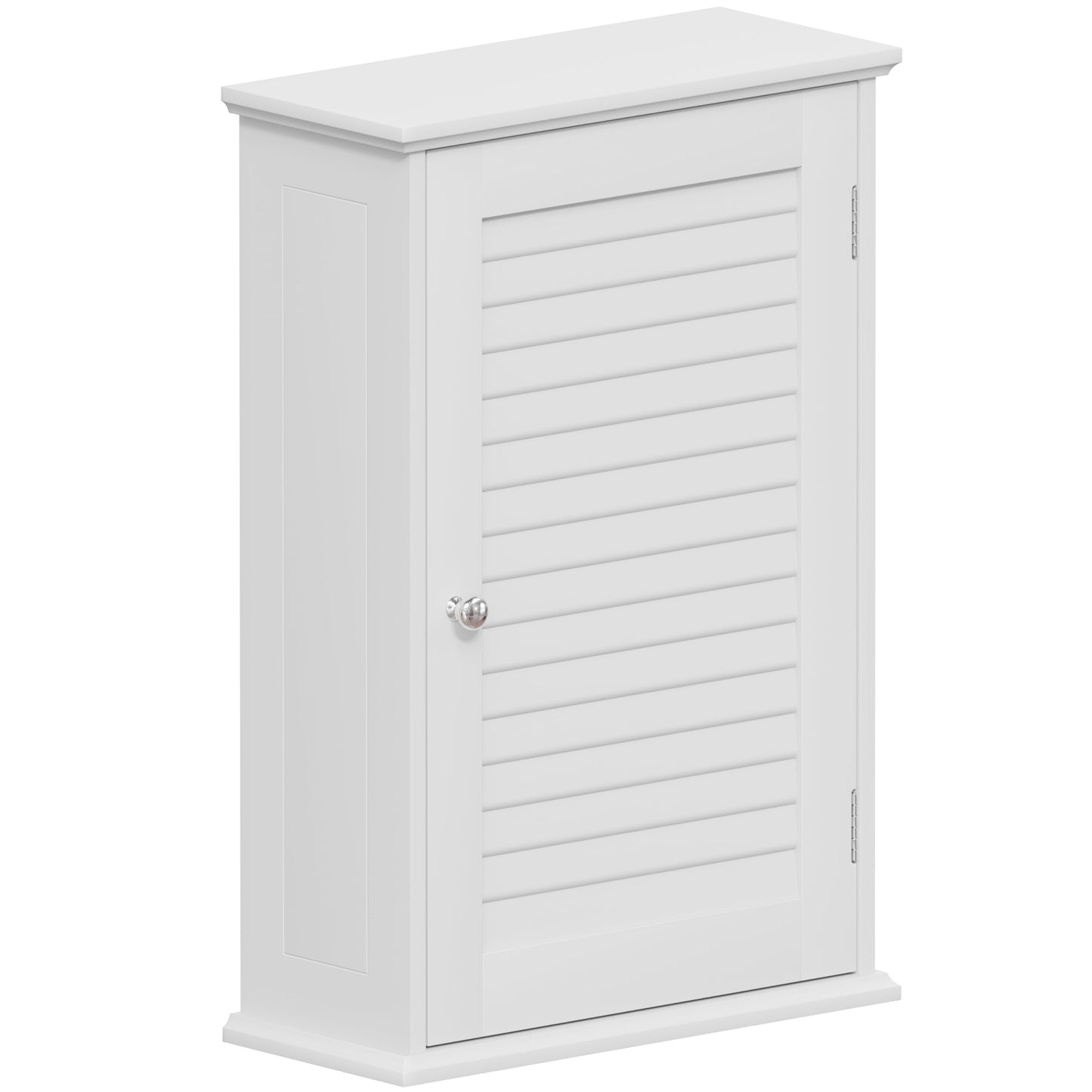 Bath Vida Bathroom Cabinet Single Door Shutter Wall Mounted Storage, White