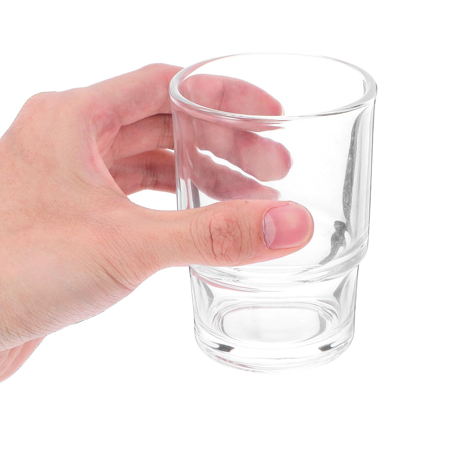 Operitacx 2pcs Rinsing Cup Glass Cup 3.5inch Glass Sleek Design Comfortable and Delicate Touch Holding Toothbrushes for Hotel Use on The Sink