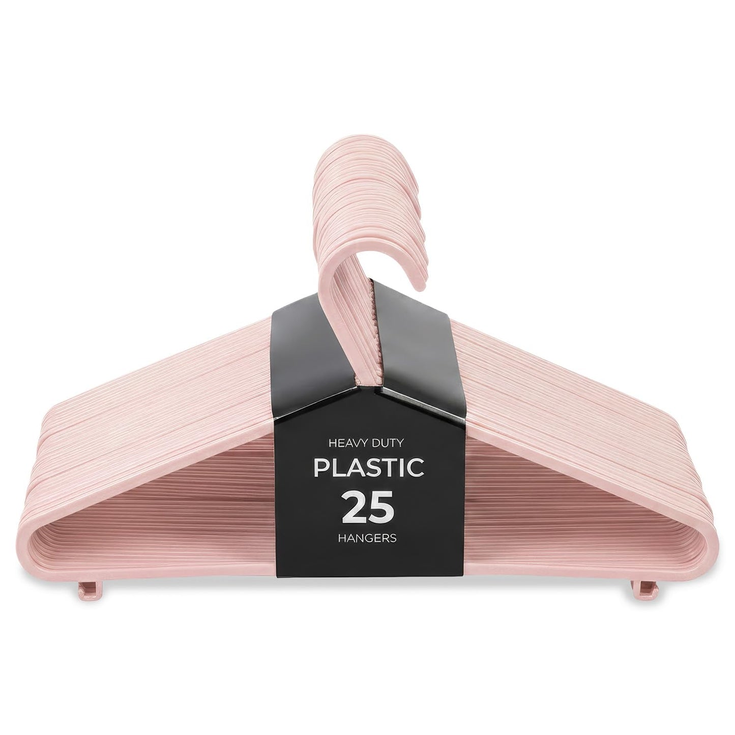 Roe Tenpo Coat Hangers, Pink | Adult Plastic Clothes Hangers for Clothes | Durable & Lightweight | Non-Slip, Space-Saving Design for Shirts, Jackets