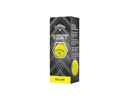 Callaway Golf Chrome Tour X Premium Golf Ball 2024, Yellow