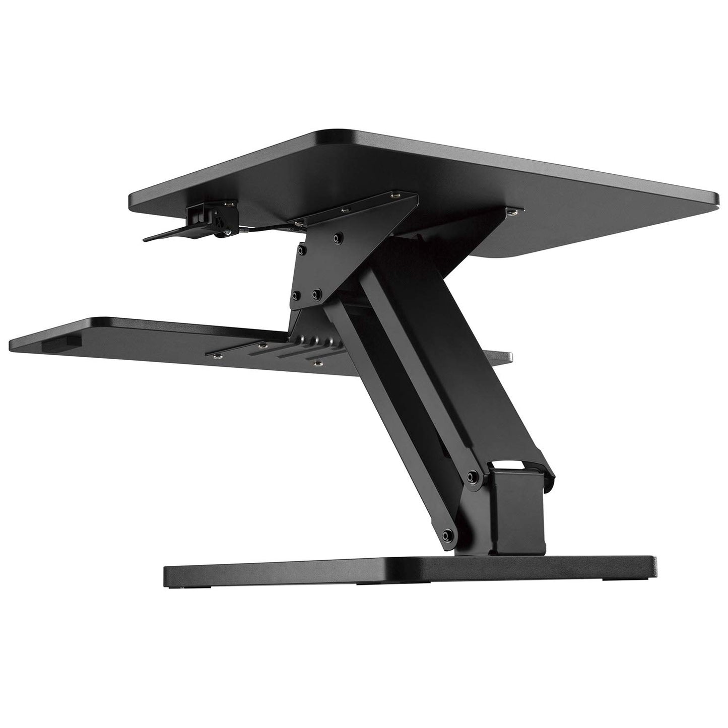 Maclean MC-882 Desk Workstation Height Adjustable Computer Keyboard Laptop Table Gas Spring Computer Stand Black