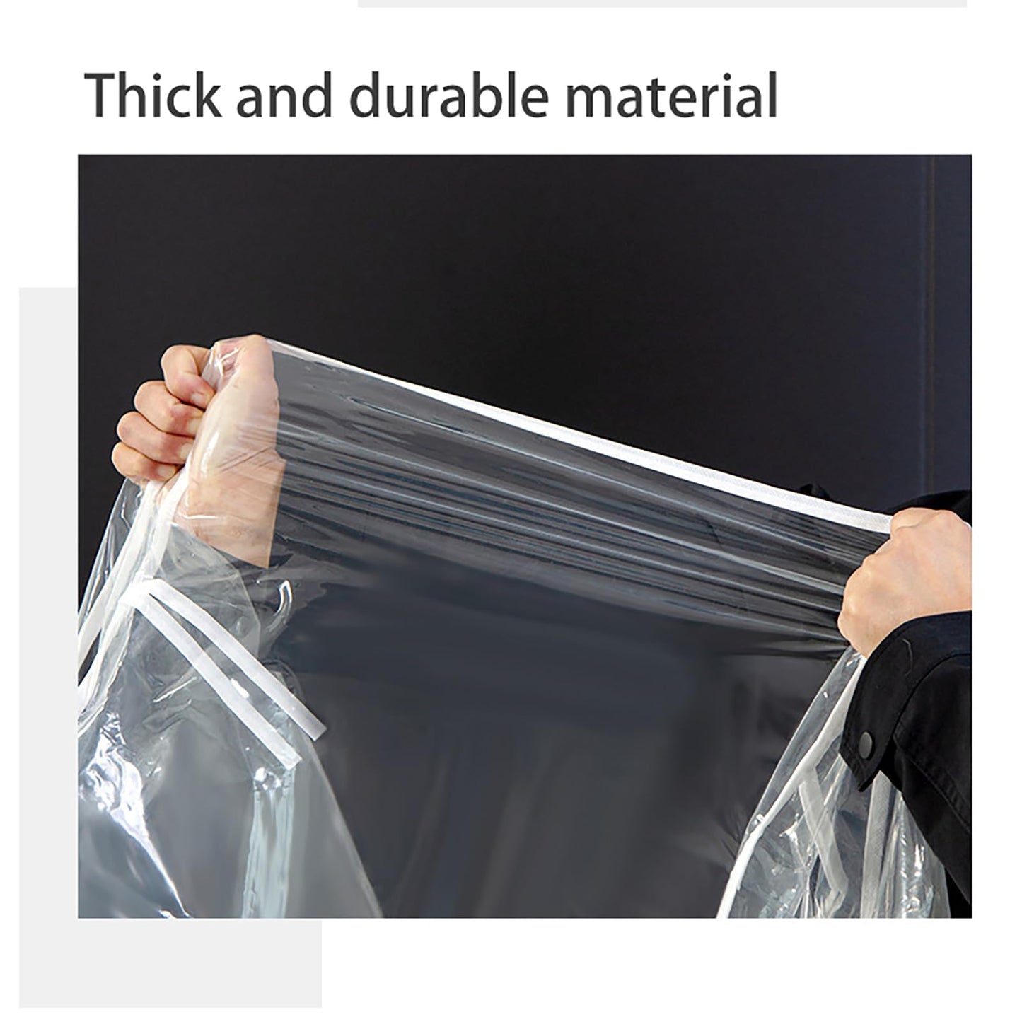 XIANTIAN 5ft Transparent Clothes Rail Cover Strong Zipped Hanging Coat Large Protective Garment Cover