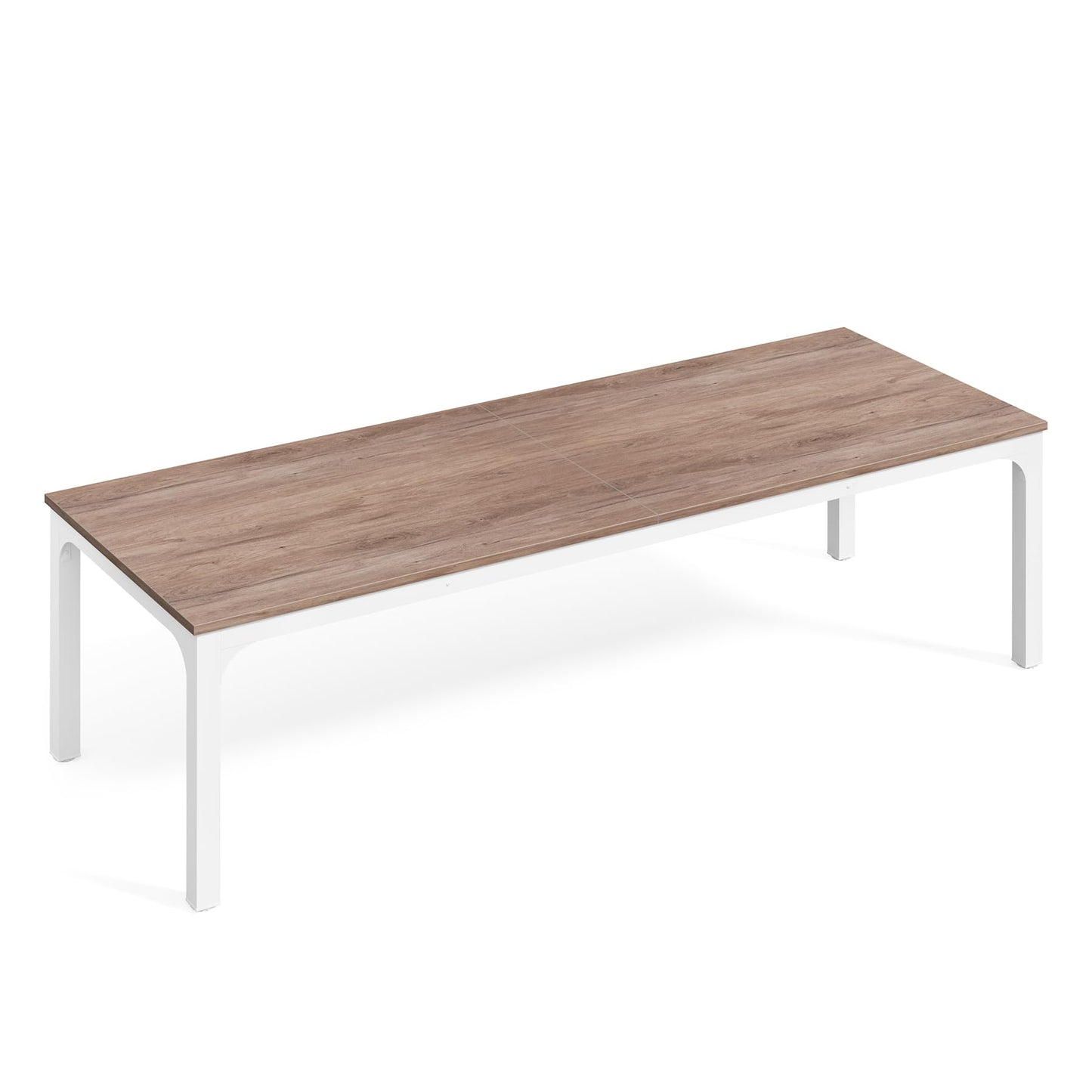 LITTLE TREE Two Person Desk, 78.7 Inches Extra Long Computer Desk, Wooden Large Office Desk with Strong Metal Legs, Double Desks for 2 People
