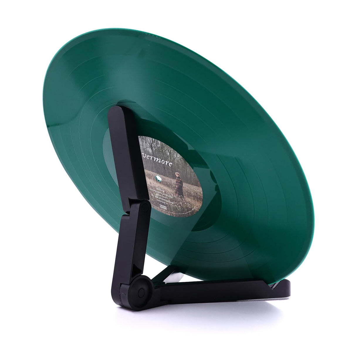 MayRecords Vinyl Record Display Stand Rack Foldable Anti-skid Multifunctional LP Albums Storage Holder Tabletop Plastic Storage Rack Black