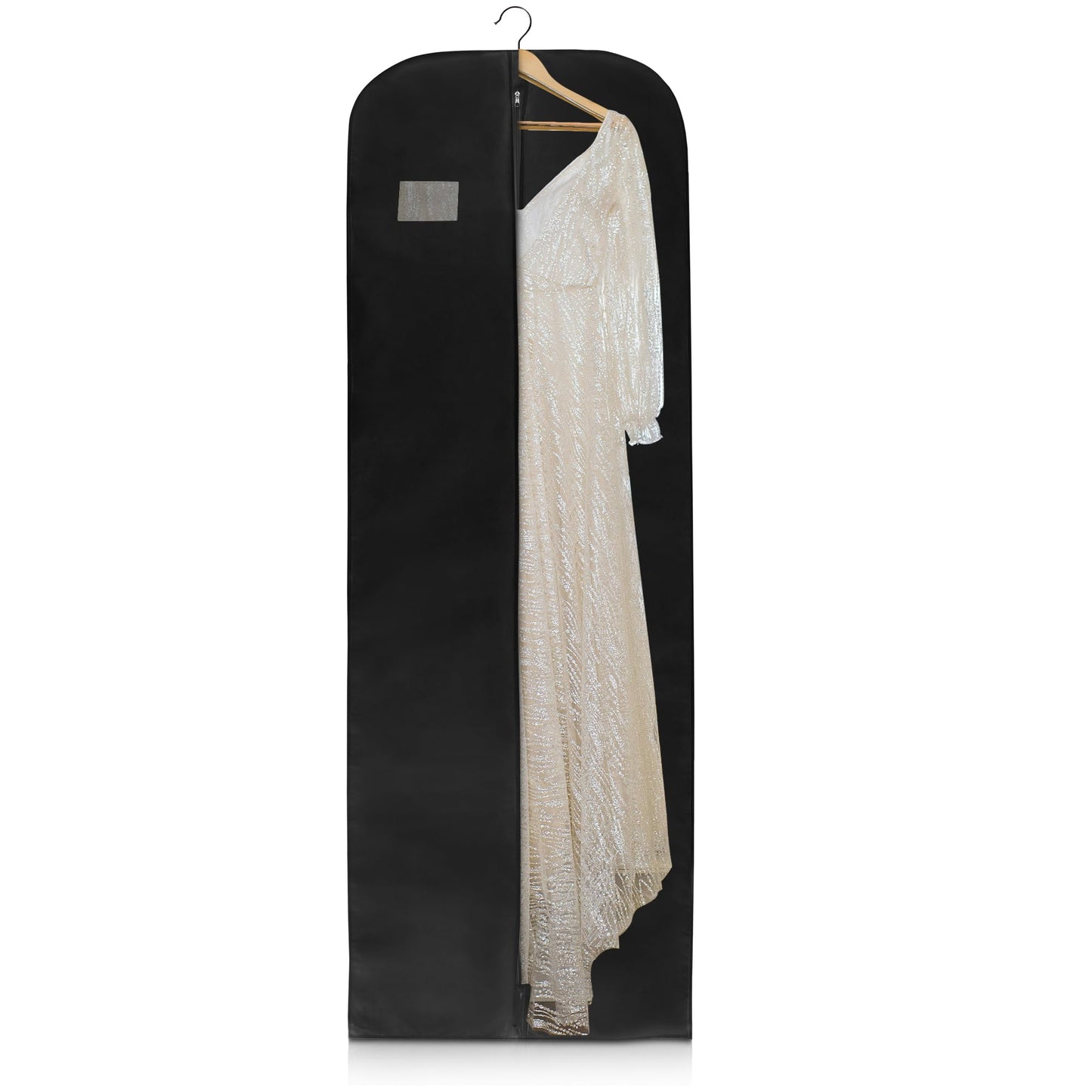 Wedcova Dress Bag | Hanging Garment Bags | Full Length Travel Covers | Wedding Long Clothes Storage Cover with Zipper for Women | 72 Inch (182cm)