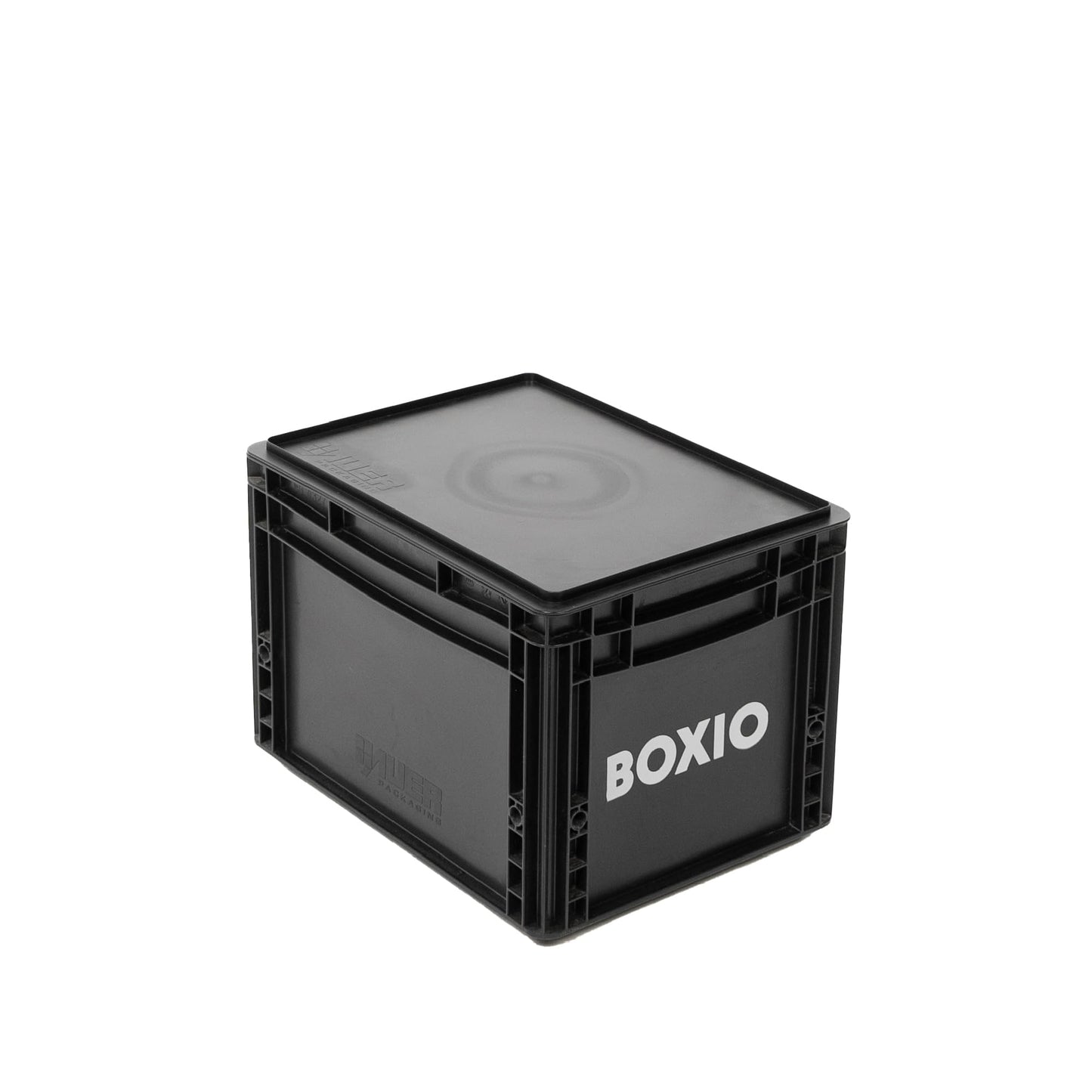 BOXIO Solo: Storage box with lid – 15.7" x 11.8" x 11.0" – perfect plastic transport box for camping, boat or garden