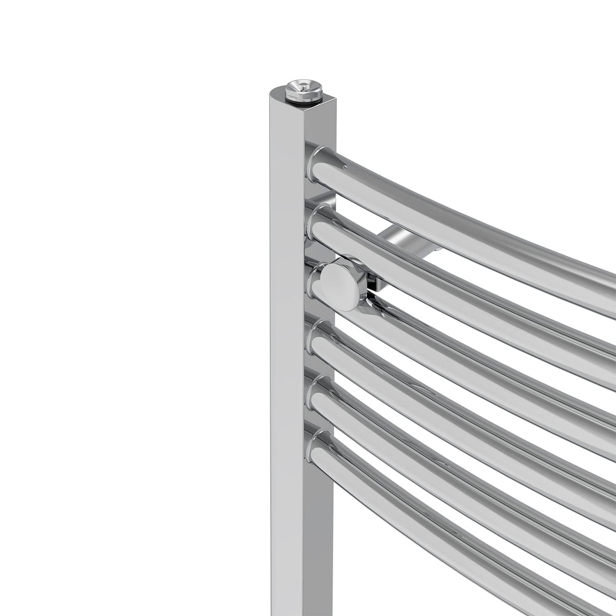 NRG Curved Chrome Bathroom Heated Towel Rail Radiator 1800x500mm