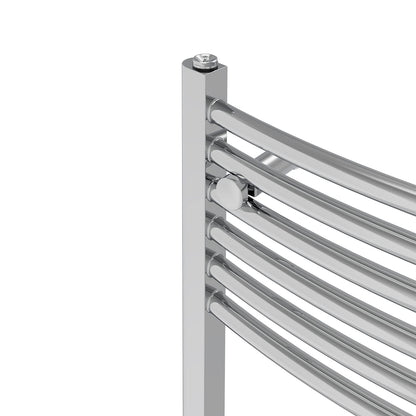 NRG Curved Chrome Bathroom Heated Towel Rail Radiator 1800x500mm